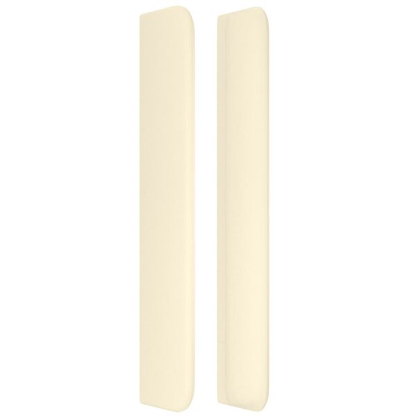 vidaXL T&ecirc;te de lit avec oreilles Cr&egrave;me 103x16x118/128 cm Similicuir