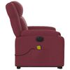 vidaXL Fauteuil inclinable de massage électrique Rouge bordeaux Tissu