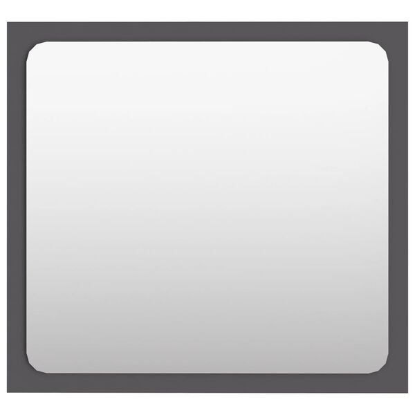 vidaXL Miroir de salle de bain Gris 40x1,5x37 cm Aggloméré