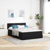 vidaXL Cadre de lit ottoman avec matelas noir 140x190 cm velours