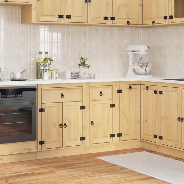 vidaXL Armoire avec tiroir SKI Brun Miel 40 x 46 x 81,5 cm Pin massif