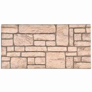 vidaXL Panneaux muraux 10 pc 100 x 50 cm Beige Mousse EPS