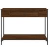 vidaXL Table console ch&ecirc;ne marron 100x34,5x75 cm bois d'ing&eacute;nierie