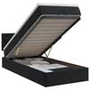 vidaXL Lit ottoman avec matelas Noir 80 x 200 cm Velours