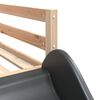 vidaXL Lit superposé sans matelas avec toboggan et rideaux 90x190 cm
