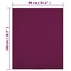 vidaXL Draps-housses Jersey 2 pcs Bordeaux 90x200 cm Coton