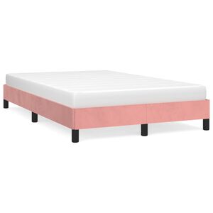 vidaXL Cadre de lit sans matelas rose 120x200 cm velours