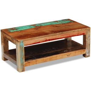 vidaXL Table basse Bois de r&eacute;cup&eacute;ration massif 90x45x35 cm