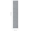 vidaXL Tapis BCF Gris 60x350 cm