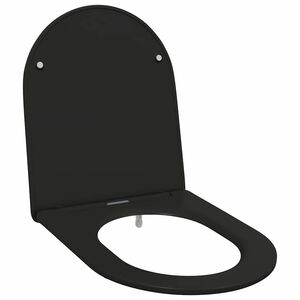 vidaXL Si&egrave;ge de toilette Noir 47 x 36 x 3,4 cm Duroplast
