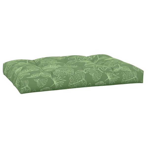 vidaXL Coussin de palette &agrave; motif de feuilles 120x80x12 cm Tissu