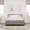 vidaXL Lit &agrave; ressorts avec matelas Taupe 140 x 200 cm tissu