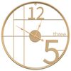 vidaXL Horloge murale dor&eacute; &Oslash;50 cm fer