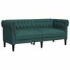 vidaXL Canap&eacute; Chesterfield 2 places vert fonc&eacute; tissu