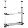 vidaXL &Eacute;tag&egrave;re de cuisine 50x25x(50-70) cm aluminium