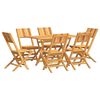 vidaXL Ensemble &agrave; manger de jardin 7 pcs Bois de teck solide