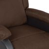 vidaXL Fauteuil de massage électrique marron foncé similicuir et tissu