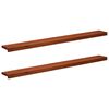 vidaXL Appuis de fen&ecirc;tre 2 pc Marron 140 x 20 x 2 cm