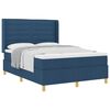 vidaXL Lit &agrave; ressorts avec matelas Bleu 140 x 200 cm tissu