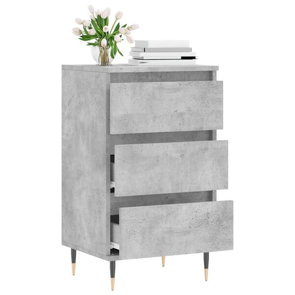 vidaXL Buffet gris b&eacute;ton 40x35x70 cm bois d'ing&eacute;nierie