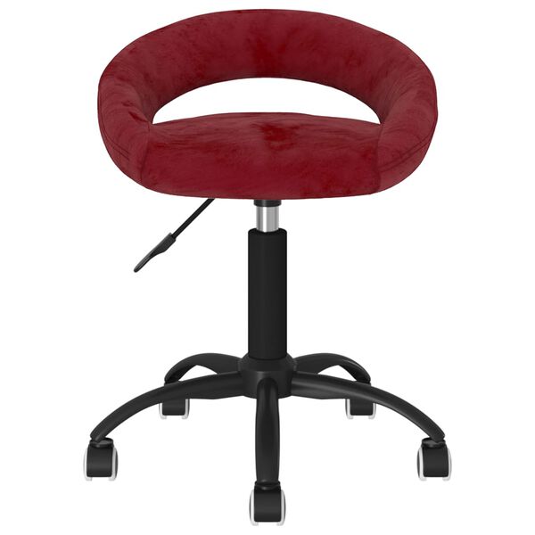 vidaXL Chaises &agrave; manger pivotantes lot de 2 rouge bordeaux velours