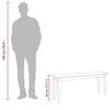 vidaXL Banc 110 cm bois massif caoutchouc