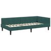 vidaXL Cadre de lit d'angle Vert fonc&eacute; 90 cm x 190 cm Velours