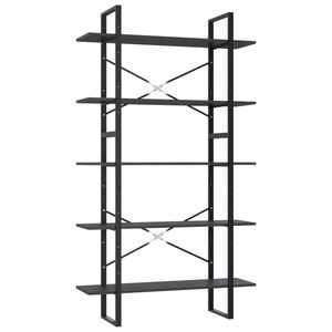 vidaXL Biblioth&egrave;que &agrave; 5 niveaux Gris 100x30x175 cm Bois d'ing&eacute;nierie
