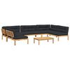 vidaXL Salon palette de jardin avec coussins 6pcs bois d'acacia massif