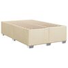 vidaXL Sommier à lattes de lit avec matelas Crème 100x200 cm Tissu