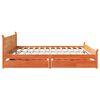 vidaXL Cadre de lit sans matelas cire marron 180x200cm bois pin massif