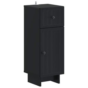 vidaXL Meuble de Rangement de Salle de Bain EDE Noir 30 x 31 x 80 cm