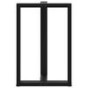 vidaXL Pieds de table de bar en T, 2 pi&egrave;ces, noir, 60 x 35 x (90-91) cm, acier