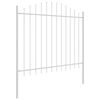 vidaXL Clôture de jardin 3 pcs Blanc 170 x 190 cm