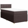 vidaXL Sommier &agrave; lattes de lit avec matelas Marron fonc&eacute; 90x190 cm