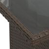 vidaXL Salon de jardin 8 pcs avec coussins marron résine tressée