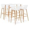 vidaXL Ensemble de bar 5 pcs Blanc