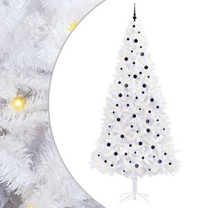 vidaXL Sapin de No&euml;l artificiel avec 300 LED Blanc 300 cm PVC et Acier