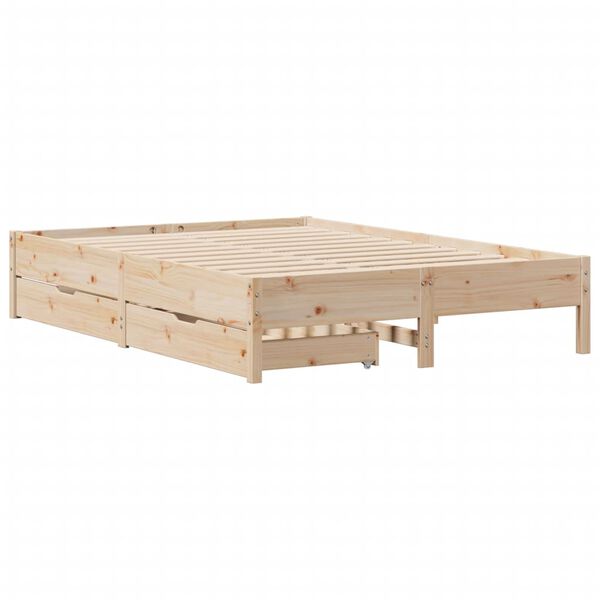 vidaXL Cadre de lit sans matelas 140x200 cm bois massif de pin