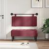 vidaXL T&ecirc;te de lit suspendue Uni Bordeaux 110 x 55 x 5 cm tissu