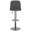 vidaXL Tabourets de bar lot de 2 gris foncé tissu