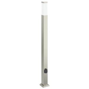 vidaXL Borne lumineuse avec sortie 110 cm en acier inoxydable IP44