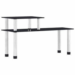 vidaXL &Eacute;tag&egrave;re de cuisine Noir 45x16x26 cm Verre tremp&eacute;
