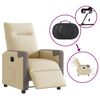 vidaXL Fauteuil inclinable &eacute;lectrique Cr&egrave;me Tissu
