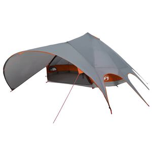 vidaXL Tente Teepee 9 personnes Gris et orange 502 x 502 x 297 cm