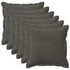 vidaXL Housse de coussin 6 pcs HOUTEN Gris fonc&eacute; 30 x 30 cm Velours