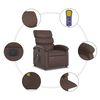 vidaXL Fauteuil de massage inclinable &eacute;lectrique marron similicuir