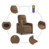 vidaXL Fauteuil de massage inclinable Marron Tissu