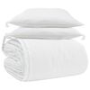 vidaXL Ensemble de Duvet avec oreiller 3 pc Blanc Plume de canard