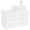 vidaXL Ensemble de mobilier de salle de bain 2 pc Blanc